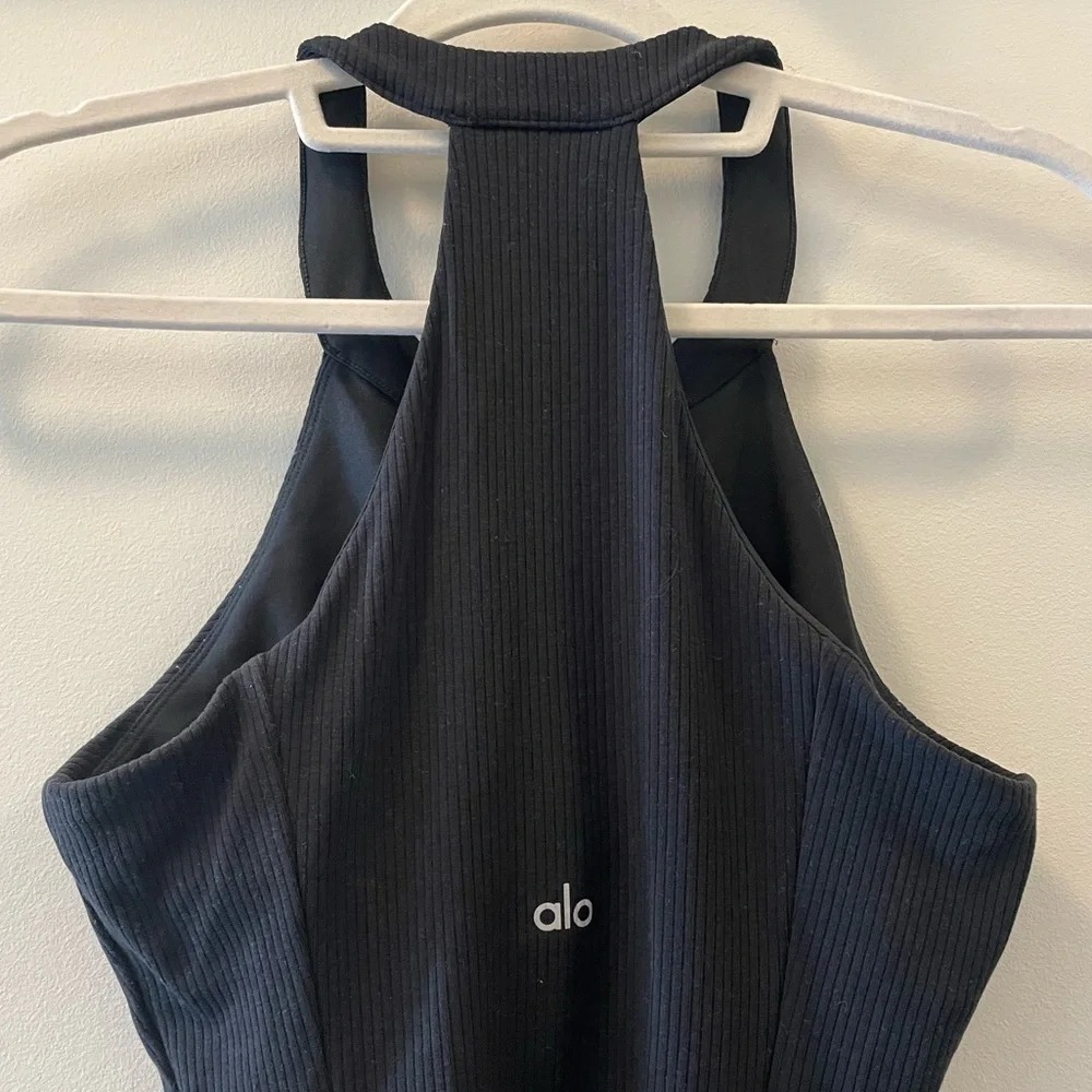 Alo Yoga Ribbed Insight Tank - Black - Size S - Picture 5 of 6